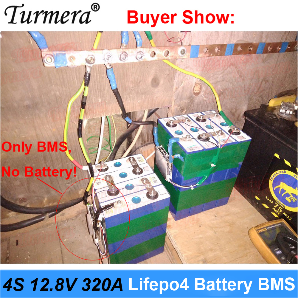 Turmera 4S 12.8V 200A 280A 320A Balance Lifepo4 Battery BMS Protect Board Use in 3.2V 100Ah 200Ah 280Ah 320Ah Lifepo4 Batteries