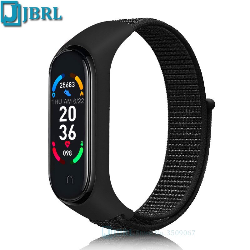 Nylon Kids Smart Band Children Heart Rate Sleep Smart Bracelet Fitness Tracker Wristband Sports For Android IOS Wrist Band 10-18: black