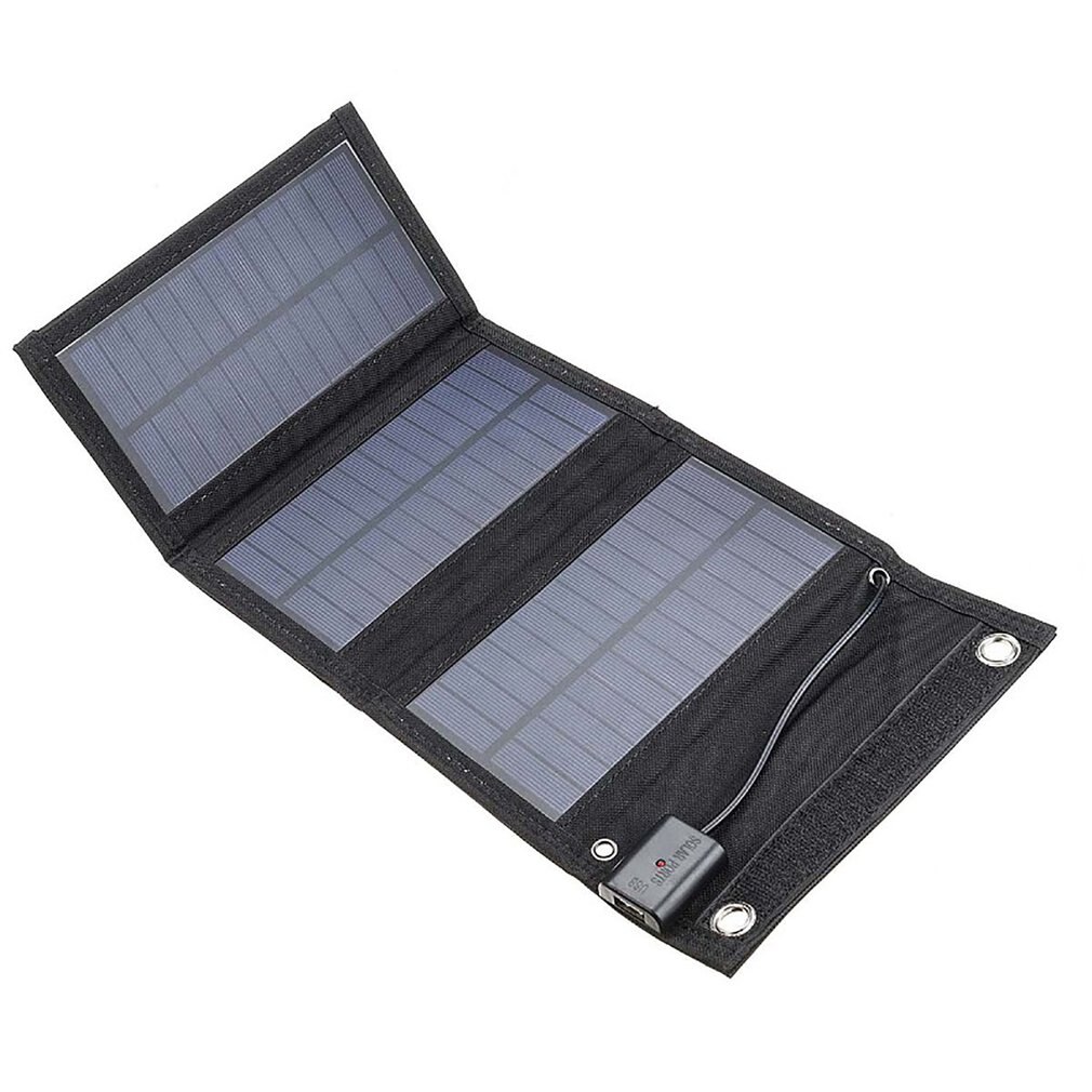 15W Pannello Solare Pieghevole Del Caricatore Usb Portatile Batteria Solare di Campeggio E Trekking Solare di Ricarica Caricatore Della Batteria del Dispositivo