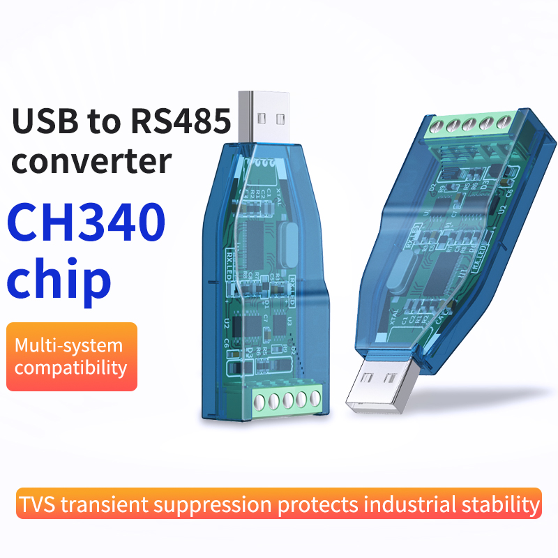 Industrial USB To RS485 Converter Upgrade Protection RS232 Converter Compatibility V2.0 Standard RS-485 A Connector Board Module