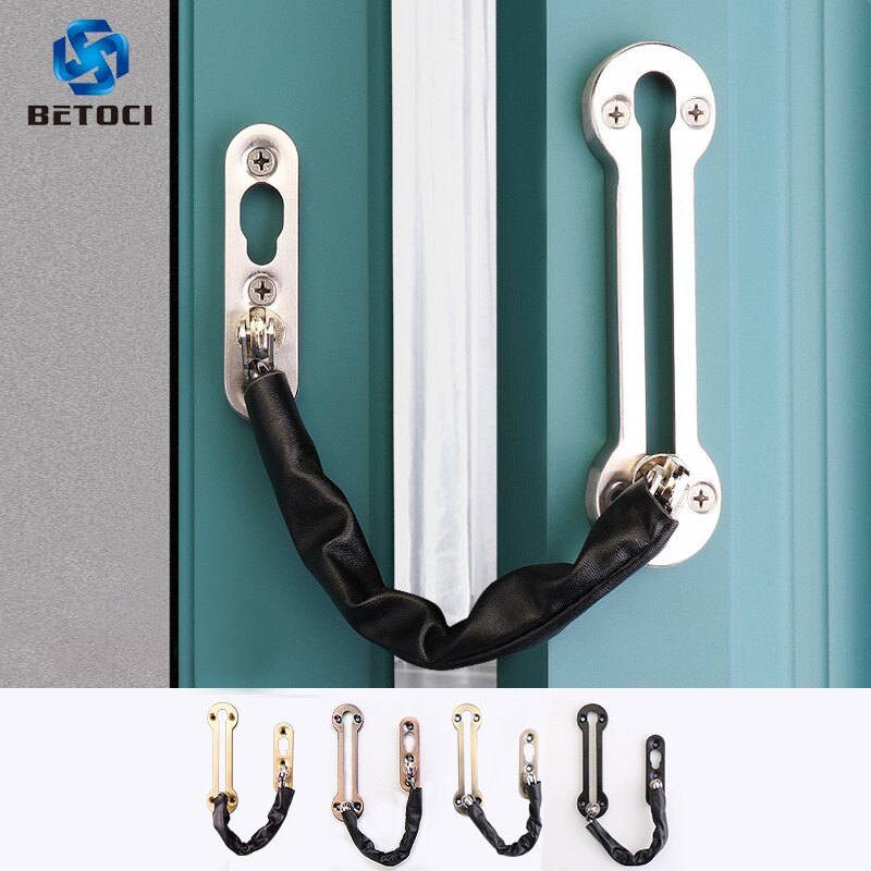 BETOCI Anti-hotlinking door chain lock latch anti-theft lock door latch safety chain lock for hotel room door household doors