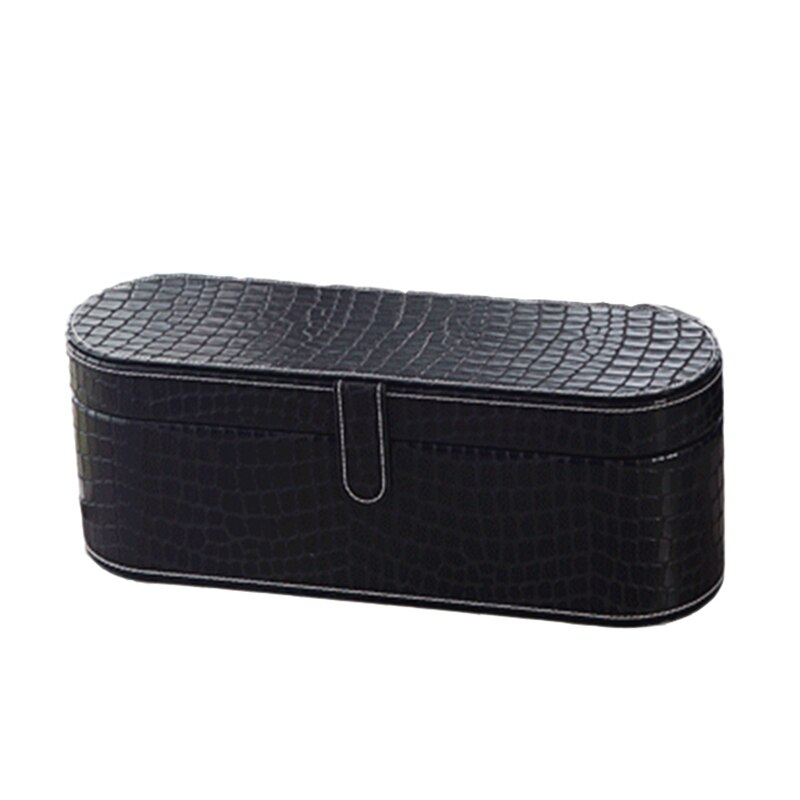 Hair Dryer Case Storage PU Cover Organizer Box for Dyson Supersonic Texture Grid Hair Dryer Storage Box: Black