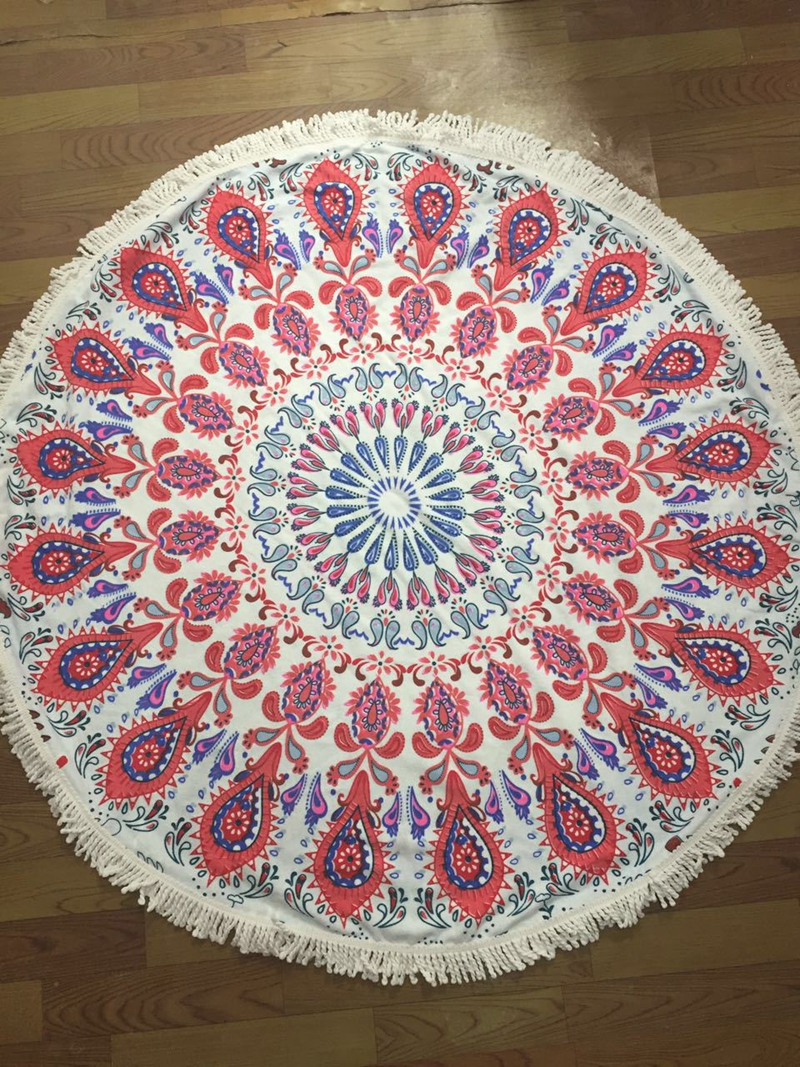 Toallas De playa redondas con estampado De microfibra, gran , 850g, novedad, Verano
