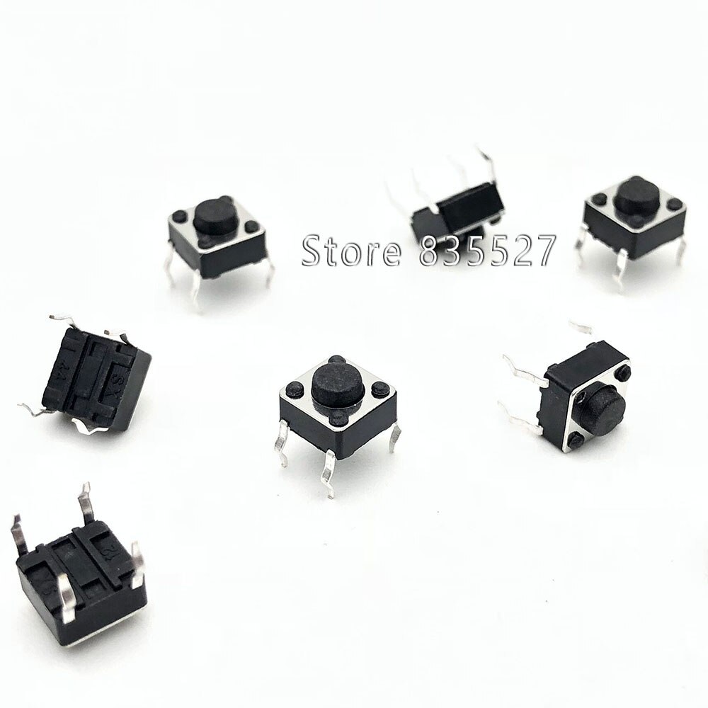 25 kinds choice , Light touch switch pack small key switch micro switch pack 2*4 3*6 4*4 Push Button 6x6 12*12 2.5 3.5 4.3: 6x6x4.3 50pcs