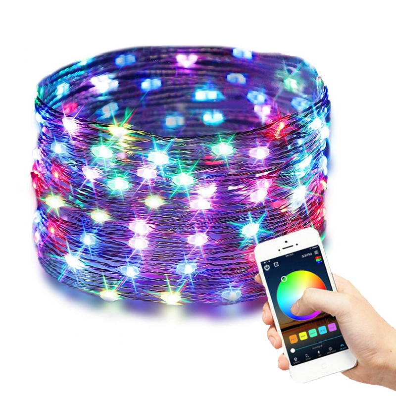 Waterproof LED Light String USB Outdoor Christmas Lanyard Tinsel Extension Garland Fairy Lights Smart Room Bottle Lighting Lamp
