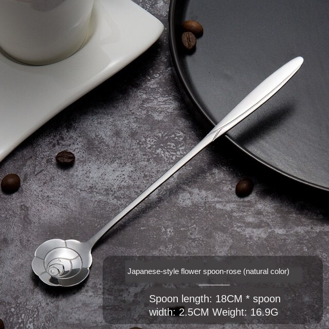 thumbnail image 2 of 16-Piece Gold Stainless Steel Decorative Flower Spoons – Tea/Coffee/Dessert 2 of 4