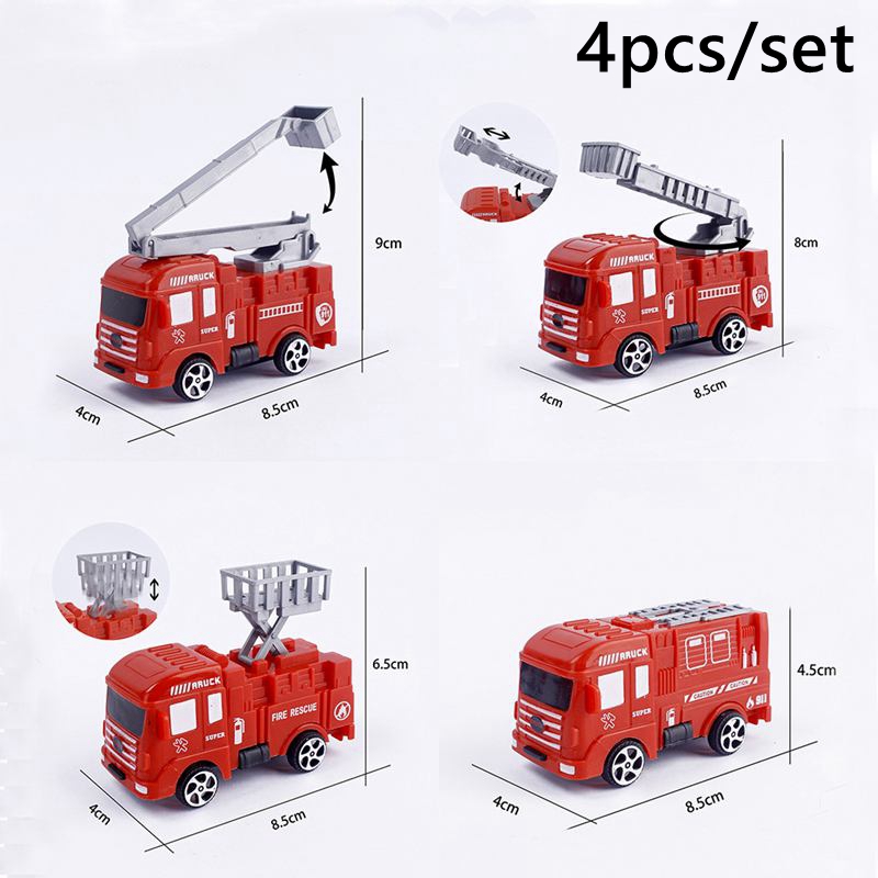 Fire Ladder Truck Water Tank Cake Topper Fireman kid 1st One Year Birthday Party Firefighter Hero Themed Birthday Boy Cake Decor: WHITE