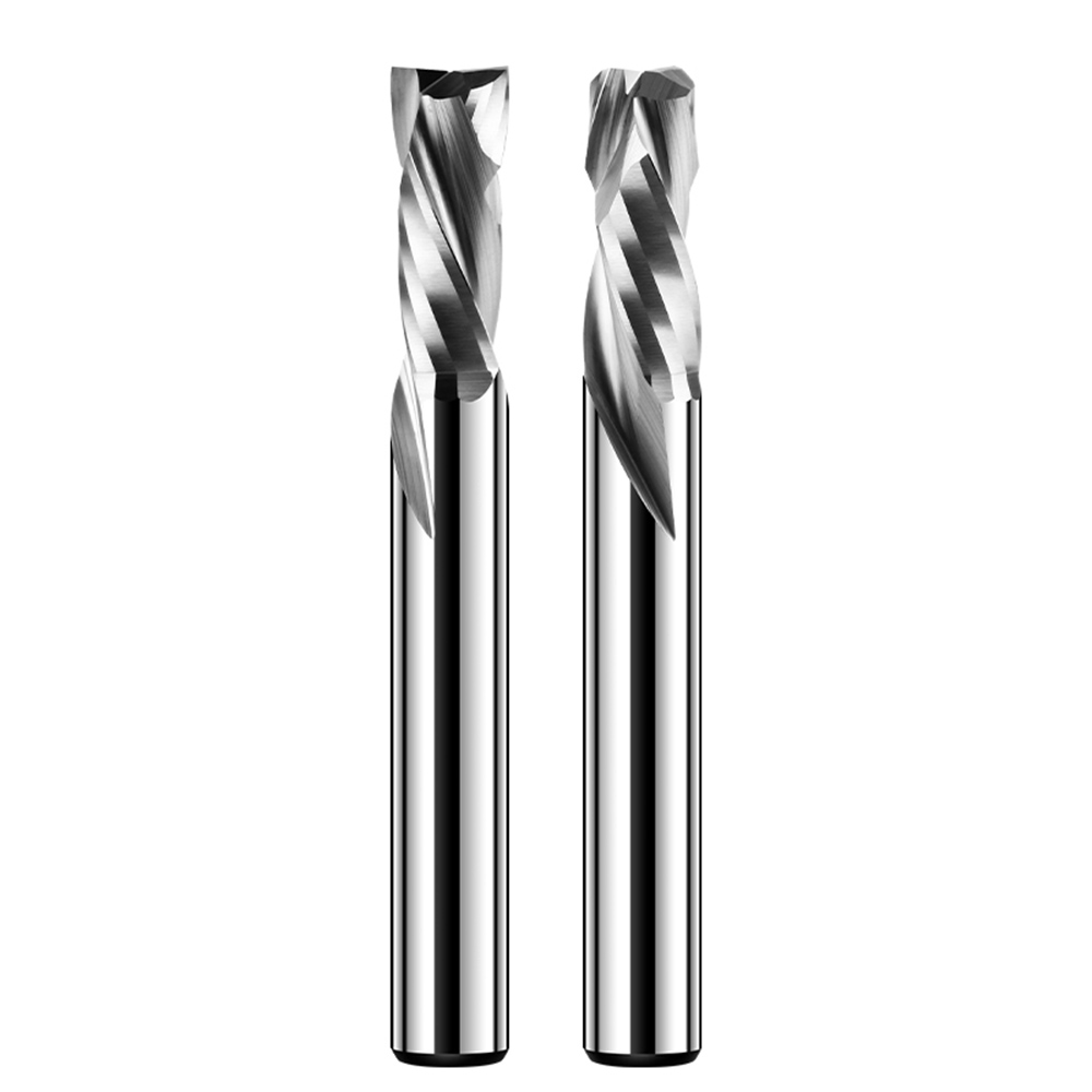 Fraise pour le travail du bois, coupe haut et bas, 2 cannelures, outil de fraisage en carbure en spirale, routeur CNC, fraises à Compression pour bois