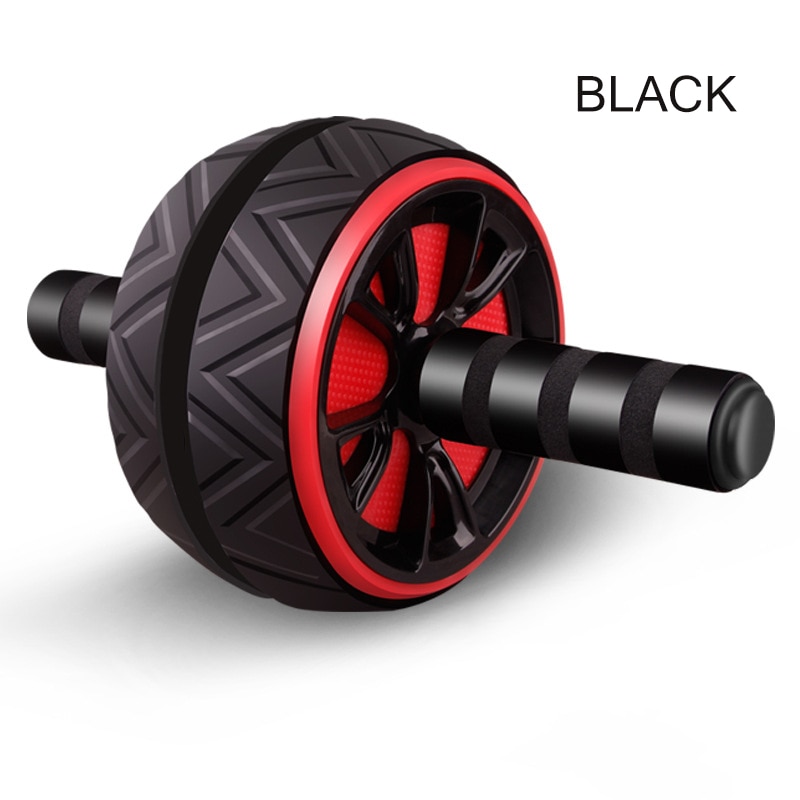 Abs abdominal rulle træningshjul fitnessudstyr mute rulle til arme tilbage mave core træner fitness gym udstyr: Sølv