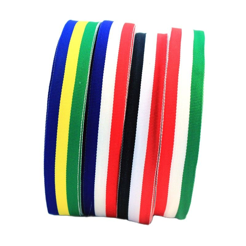 Kleur polyester gestreepte cap met lint decoratief lint rand doek strip breed T-shirt accessoires diy riem