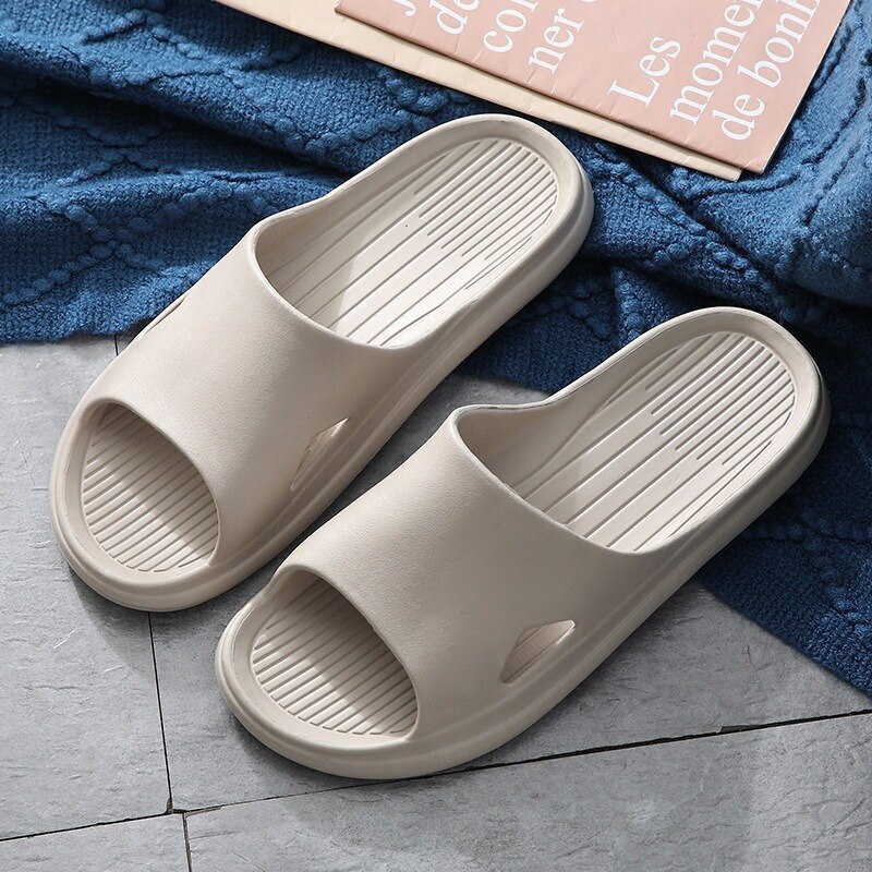Zomer Slippers Slide Sandalen Strand Slides Hoge Hakken Douche Slippers Zachte Zool Vrouwen Mannen Dames Badkamer Schoenen: B-gray / 42-43