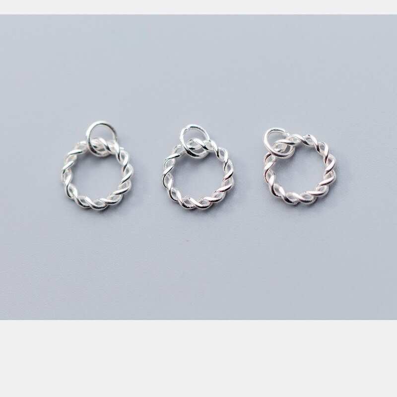Uqbing Gold- und silber-dreh-kreis-anhänger für damen , 925 Sterling silber diy-Reize-armbänder