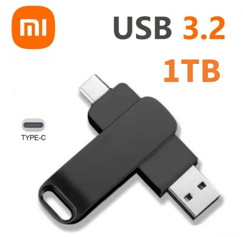 Xiaomi 16TB Flash Drive Usb 3.2 Super High Speed Metal Transfer U Disk Pen Drive Wodoodporny dysk typu C SSD USB Drive Disk: WHITE