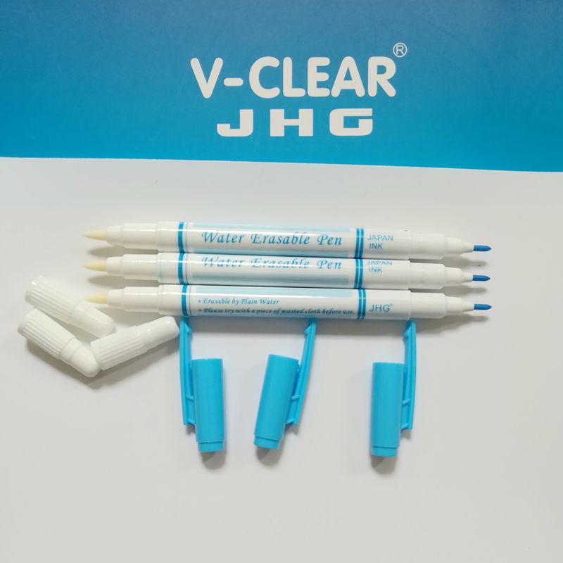 JHG Double Side 3 Pcs Water Erasable Marker Pen For Tailor Fabric Paint Marker Water Soluble Markers Cross Stitch Sewing Tools
