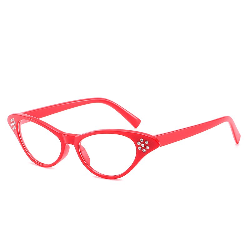 Nueva montura de gafas de ojos de gato bonitas y bonitas para mujer, gafas de para mujer, accesorios para gafas, gafas miopía con prescripción para Miopía: 13-BJ5201EYE-C2