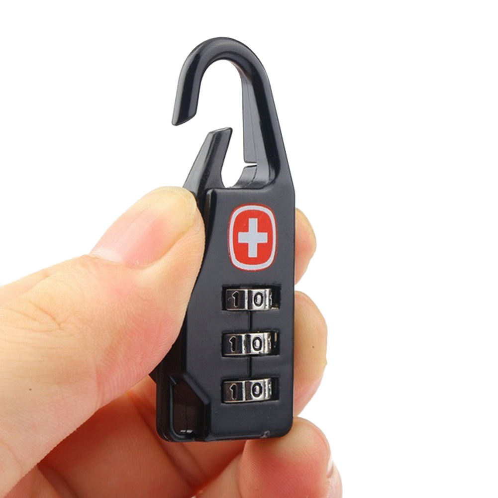 Outdoor Backpack Handbag Zipper Lock Anti Theft Portable Mini Combination Code Number Lock for Travel Backpack Accessories