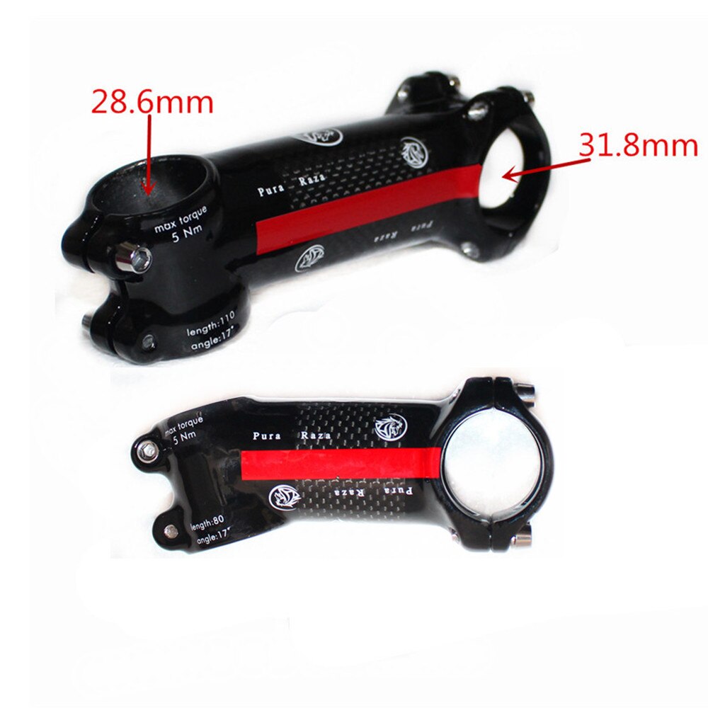 Tige De Vélo Carbone 80-120 Mm, Vis Titane, Pour Route, Diamètre 31,8 Mm