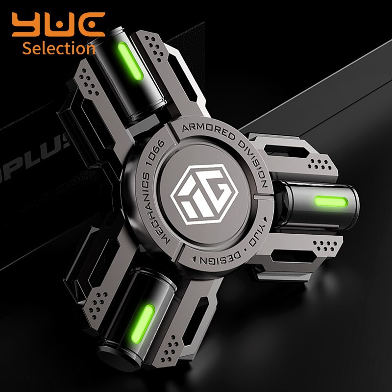 YUC LED Finger Spinner Light Hand Toys giocattoli antistress per adulti silenzioso R188 cuscinetto All Metal Fidget Spinner Glow giocattoli per ufficio