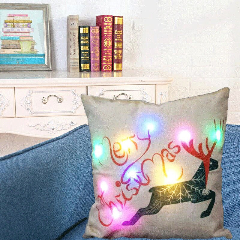Kussenhoes Voor Op De Bankhoes Met Kerst, Set Kerstkussenhoes Decoratieve Kussensloop Kerstdecoratie Kussenhoes Met Merry Christmas
