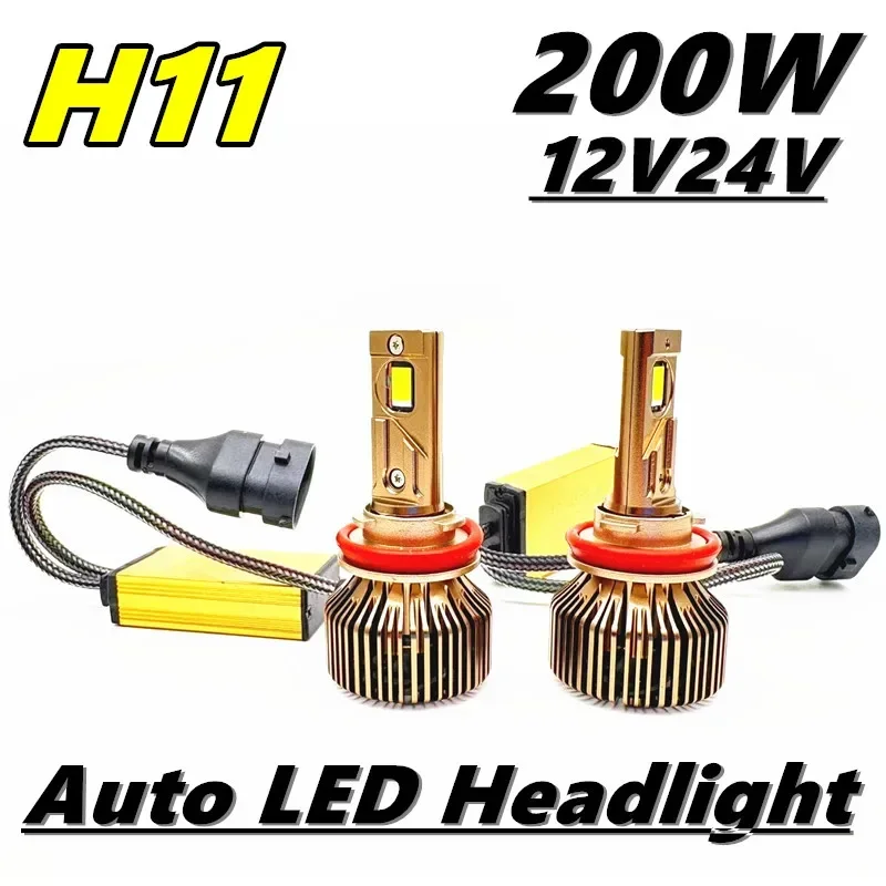 D2H bombillas LED para faros de coche D2S D4S potente 200W 20000LM Kit reemplazable Xeon LED Plug & Play 12V H1 H7 H4 H11 bombilla para faros de coche: Azul oscuro