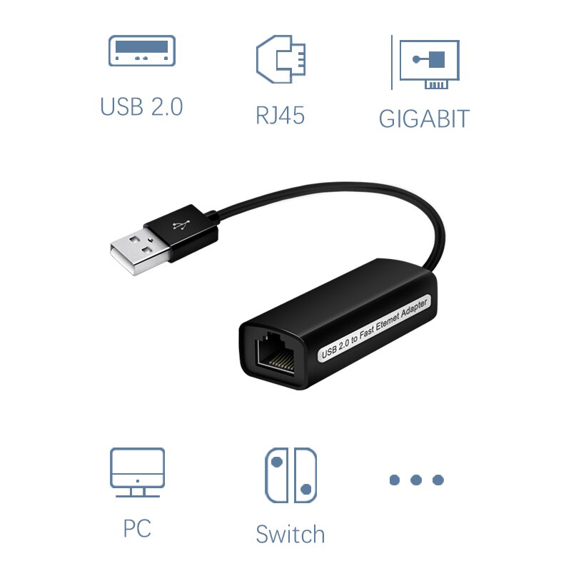 Nintend Schakelaar/Xiao Mi Usb Ethernet Adapter Usb 2.0 Network Card Voor Windows 10/Xiaomi Mi Box 3/Nintendo Switch