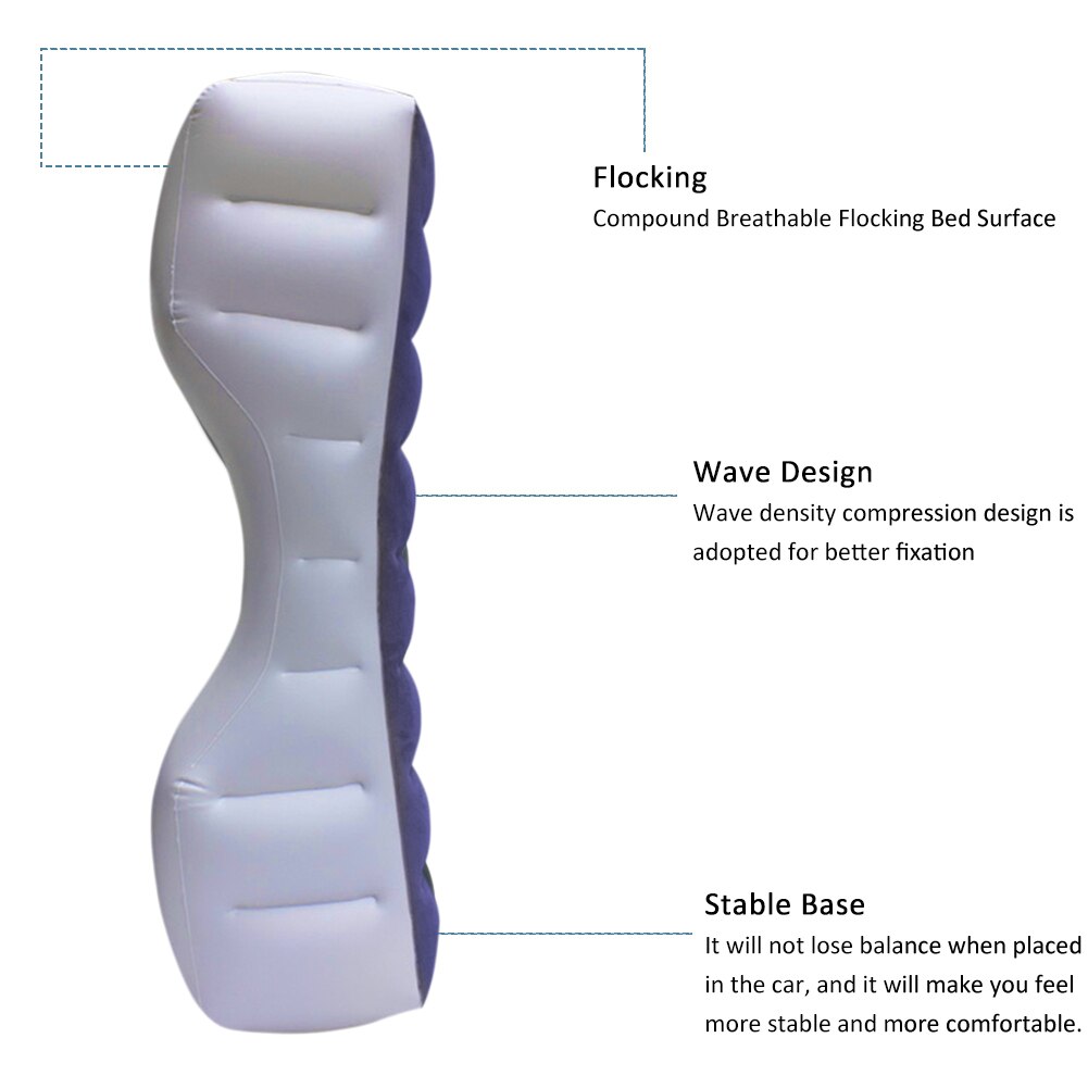 Inflatable Car Travel Bed Rear Seat Air Mattress Cushion Car Travel Bed For Camping Self-driving Inflatable Car Air Mattress