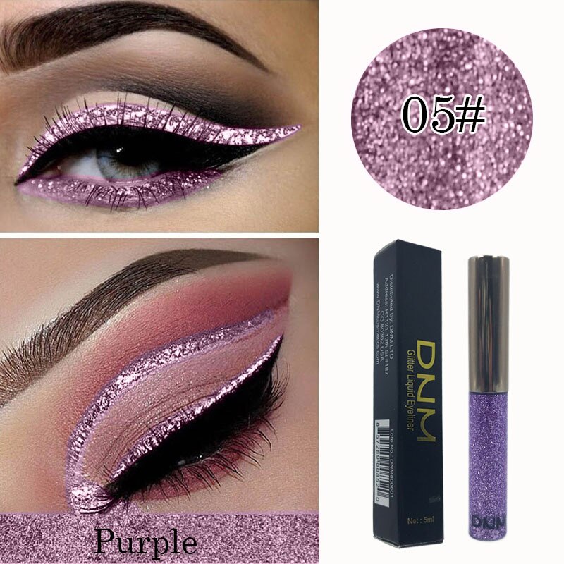 16 farben Bunte Glänzende perlig Pailletten Flüssigkeit Eyeliner-Wasserdichte dauerhaft Strobe Diamant Eyeliner Schönheit machen-hoch TSLM1: 05