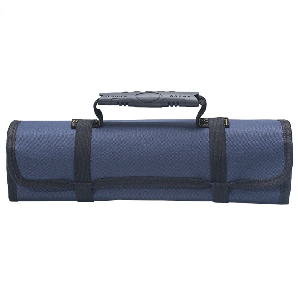 Multifunktions oxford klud foldenøgle taske håndholdt værktøj rulle opbevaring bærbar taske arrangør holder lomme værktøjspose: Blå