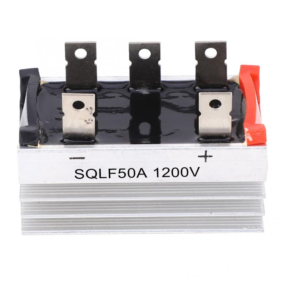 4 stuks gelijkrichter sqlf 50a 1200v 3- fase gelijkrichtmodule met koellichaam