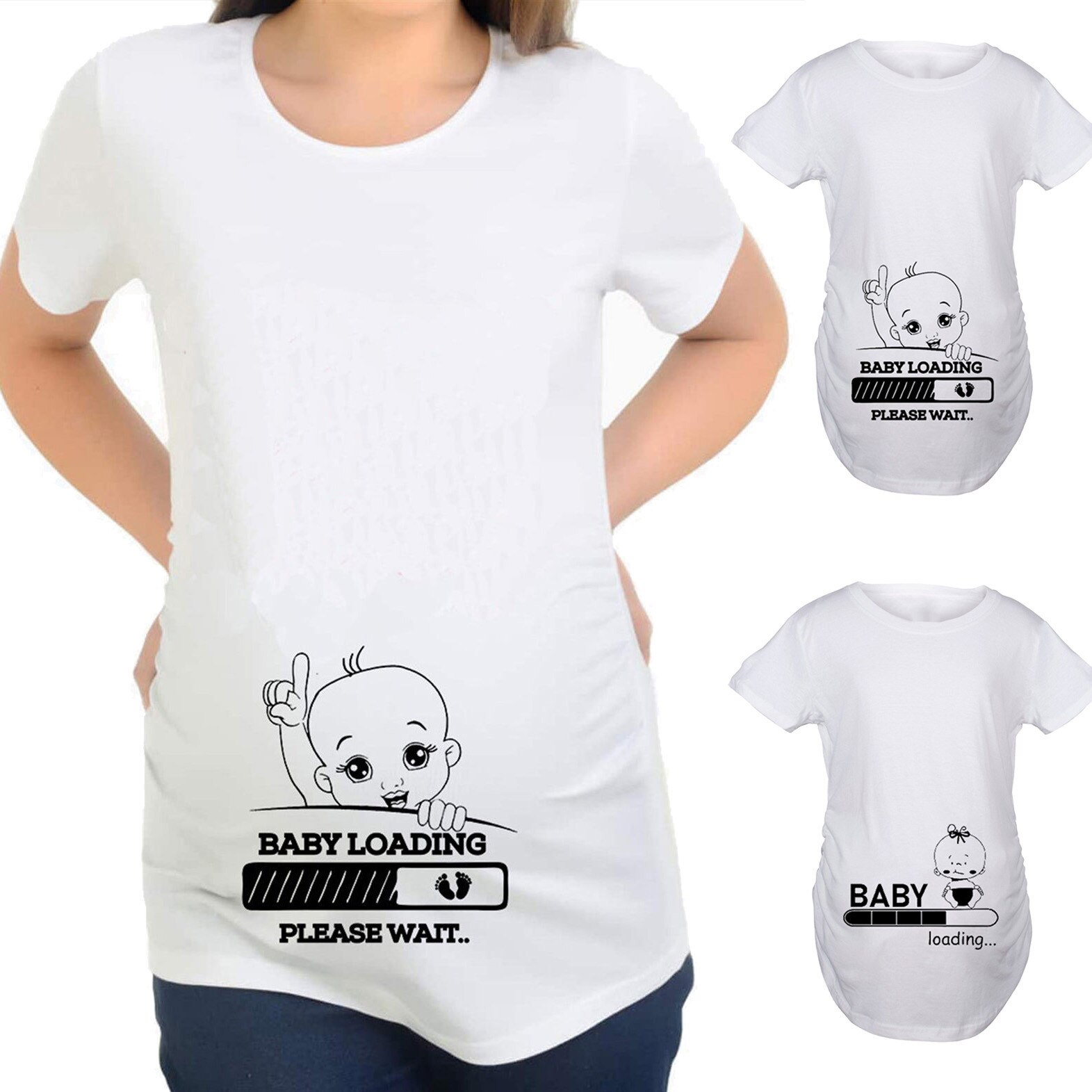 T-shirt à manches courtes pour femmes enceintes, imprimé humoristique, pour maman, annonce de grossesse,