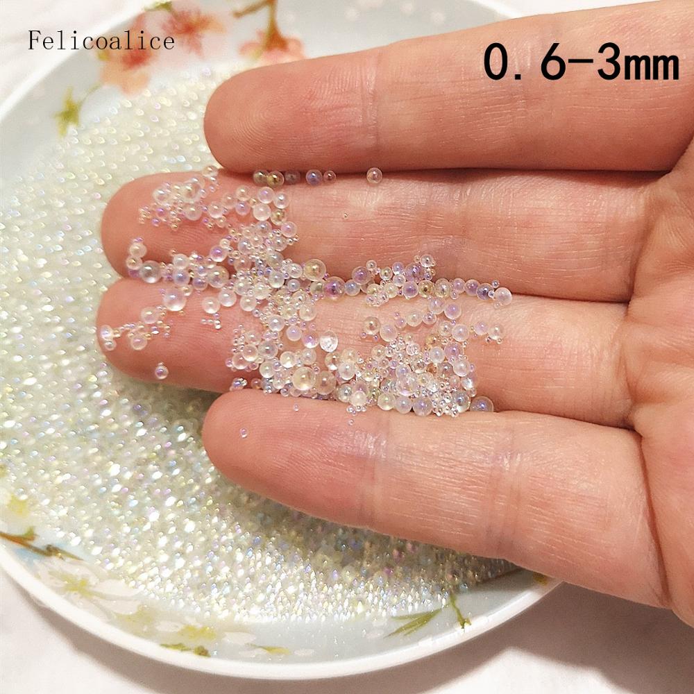 450g ab gennemsigtig boble kugle glasperler materiale epoxy form gør smykker fyldning til diy smykker slim dekor tilbehør