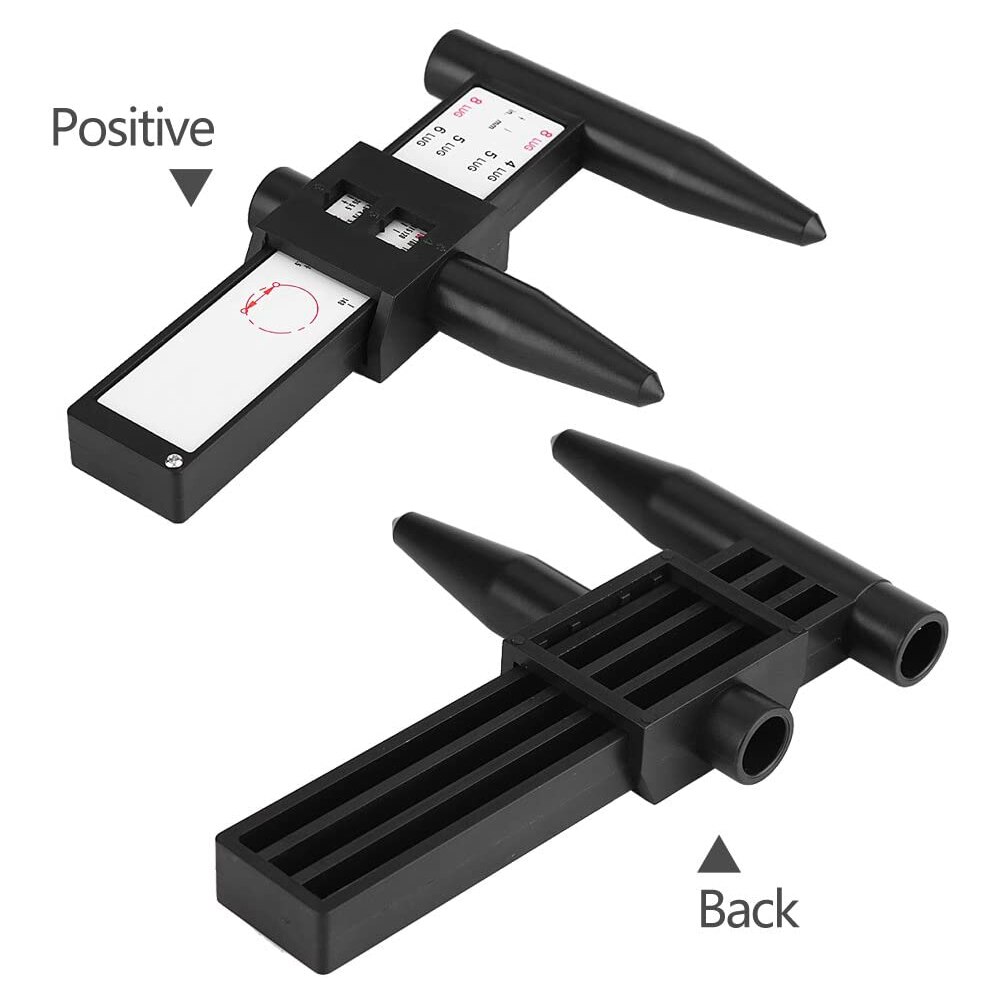 Wheel Rim Bolt Pattern Sliding PCD Measuring Tool Gauge Ruler 8 Holes PCD Ruler Lugs Hub Pitch Measurement Tool