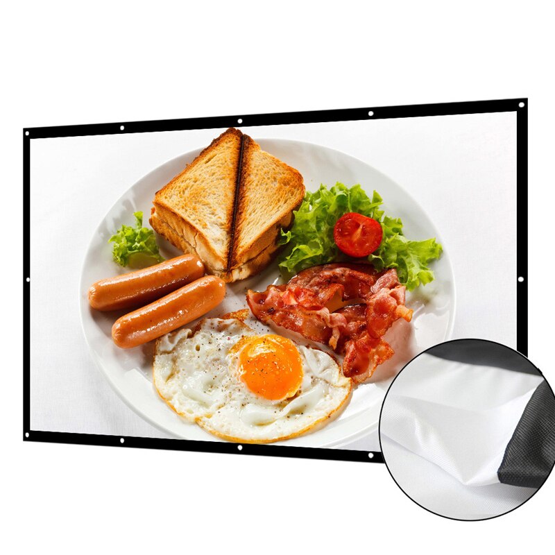 100 120 150 Inch 16:9 Projector Screen 3D HD Home Theater Wall Matt White YG620 Projection Screen Portable Anticrease Canva