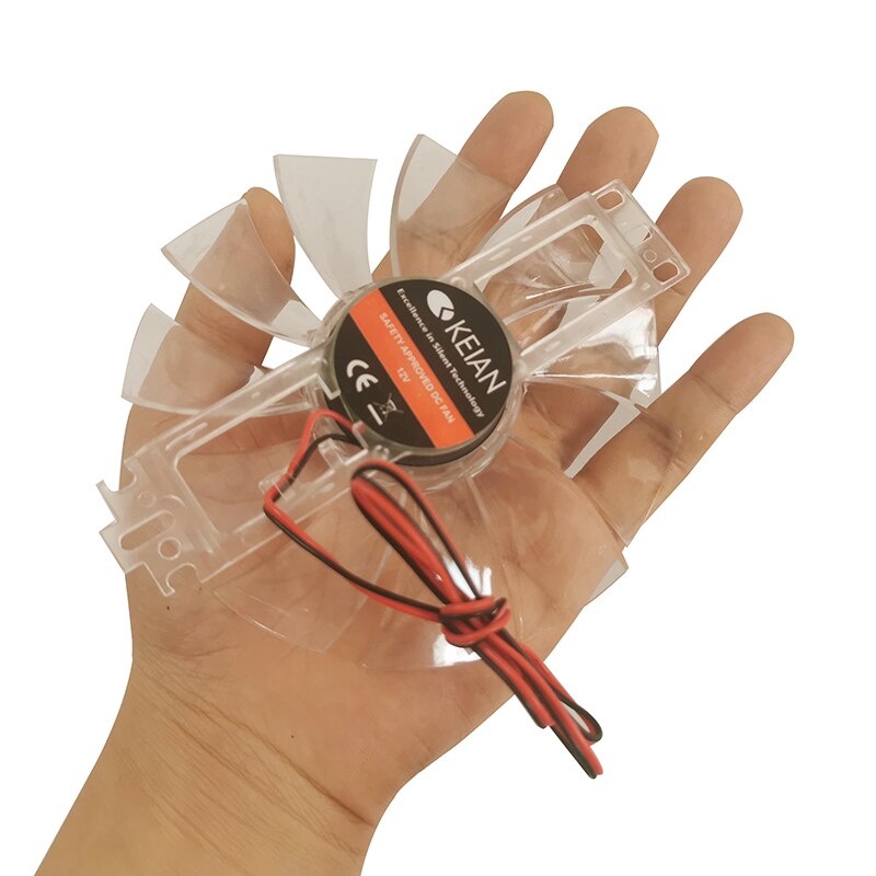 Brushless Fan DC 12V Chicken Incubator Accessories Cooling Fan Transparent Color Plastic Material 11 Fan Leaves
