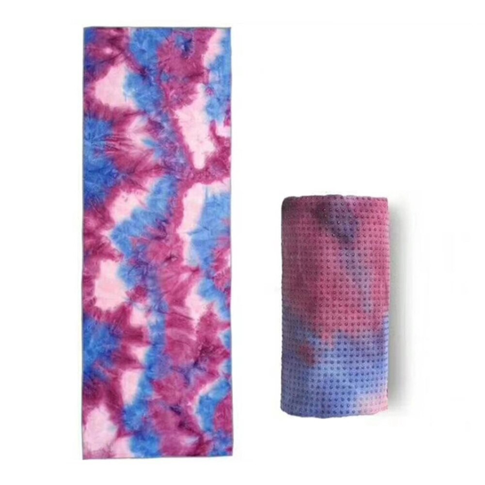 Halkfri yogamatta handduk 185*63cm tryckta yogahandduk fitness träningsmatta överdrag för pilates gym yoga gradient färger filtar: B