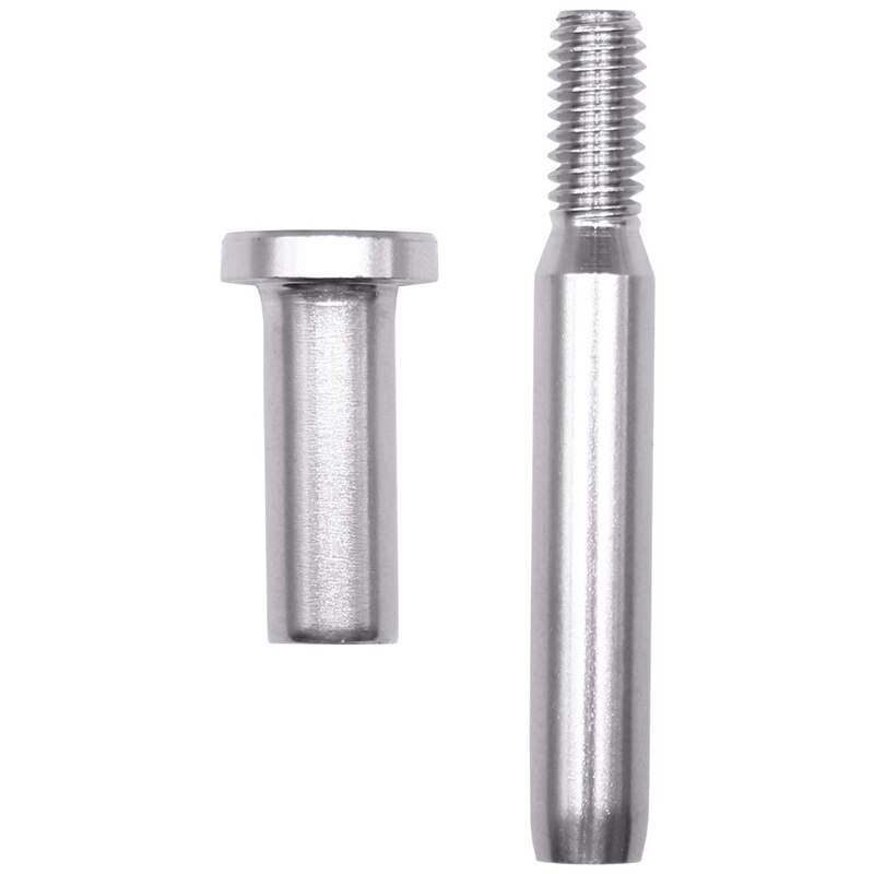 20 Pack Invisible Receiver and Swage Stud End for 3/16 Inch Cable Railing Deck Stair Threaded End Fitting for Wood & Metal Post