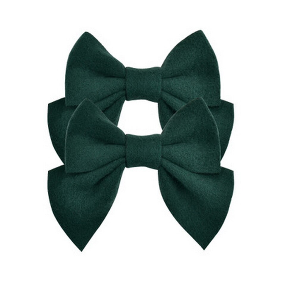 2 stuks/set schattige strik haarspeldjes voor kinderen effen haarstrikken haarspeldjes babymeisjes vlinder haarspeld peuter haarspeldje roze accessoire: Kleur 16