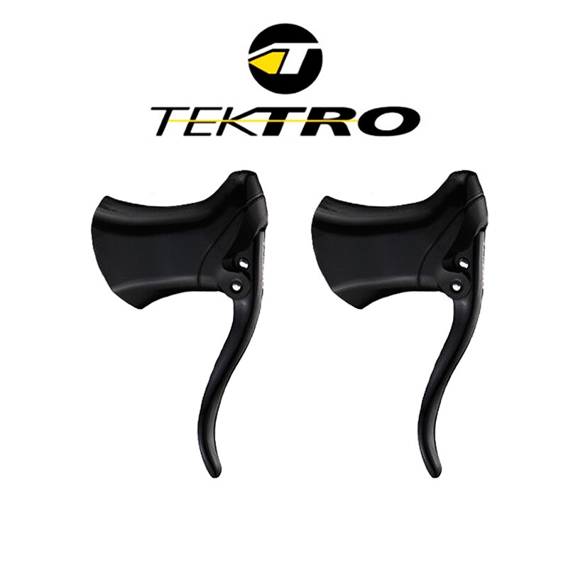 TEKTRO-palanca de freno RL340 para bicicleta de carretera, palanca de aluminio forjado, mecanismo de liberación rápida con capó de goma, manillar de 23,8 y 24,2mm: black