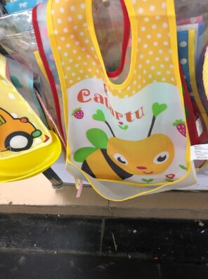 Baby Junge Karikaturen Lätzchen Wasserdicht Ärmellose Karikatur Lätzchen Kleinkind freundlicher Jungen Mädchen Karikatur Wasserdicht Weiche Fütterung Schürze Lätzchen Kittel