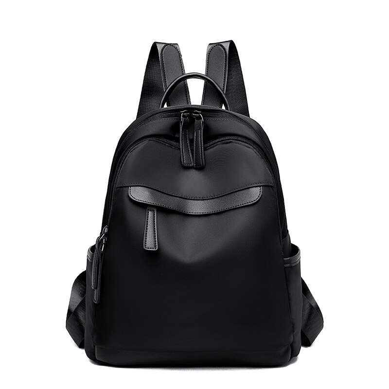 Zaino da donna zaino da scuola versatile da viaggio Oxford di grande capacità per il tempo libero da donna: Black Small