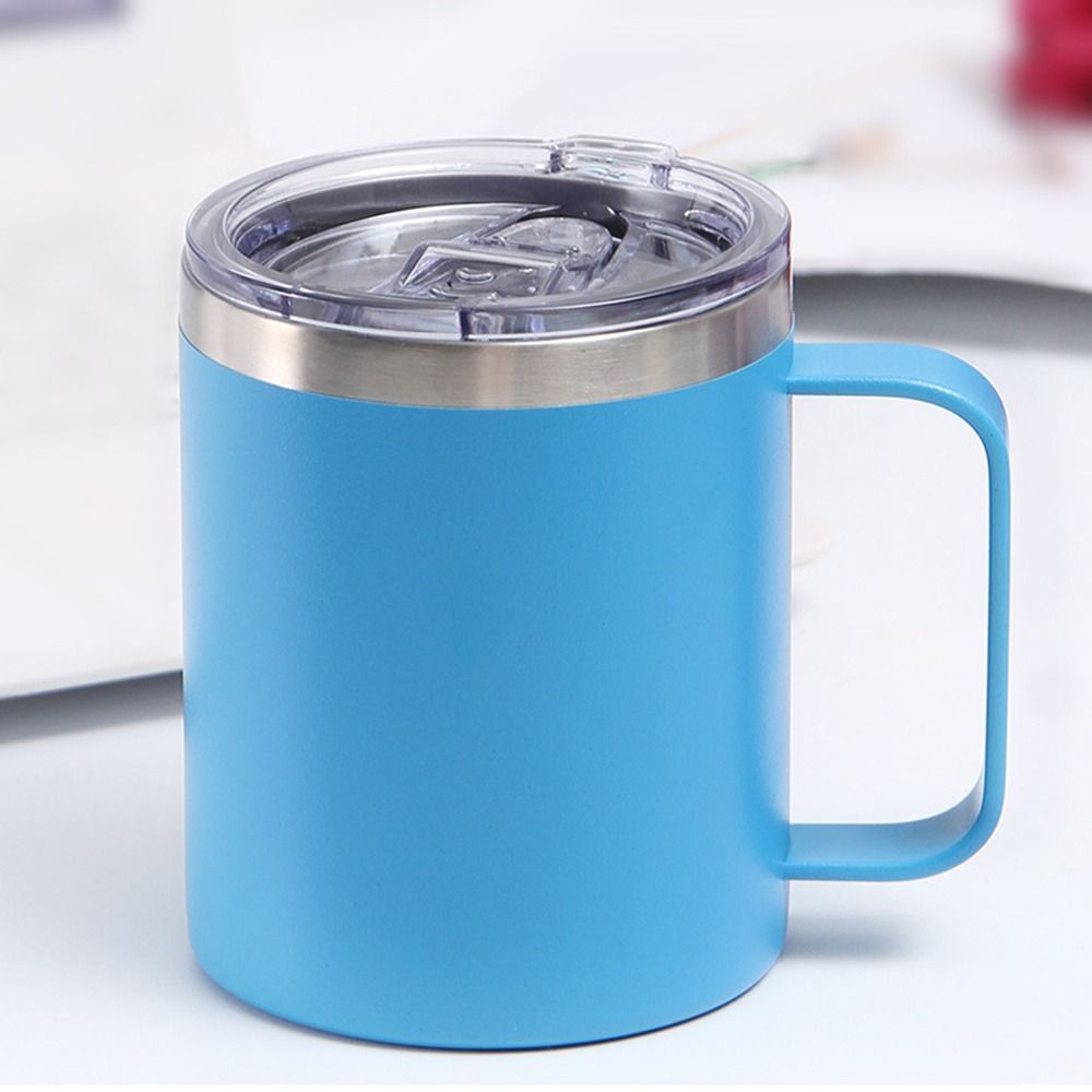 Bouteille d'eau isolée en acier inoxydable, Double couche, Mini tasse sous vide 12oz/14oz, tasse à café antidérapante et anti-fuite, pour le bureau et l'école