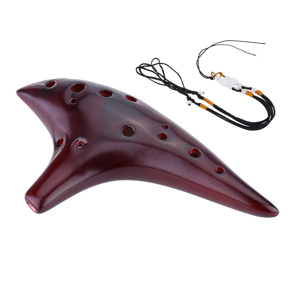 12-Hole Keramische Ocarina Fluit Alto C Gerookte Brandende Submarine Stijl Muziekinstrument Met Beginners Bladmuziek