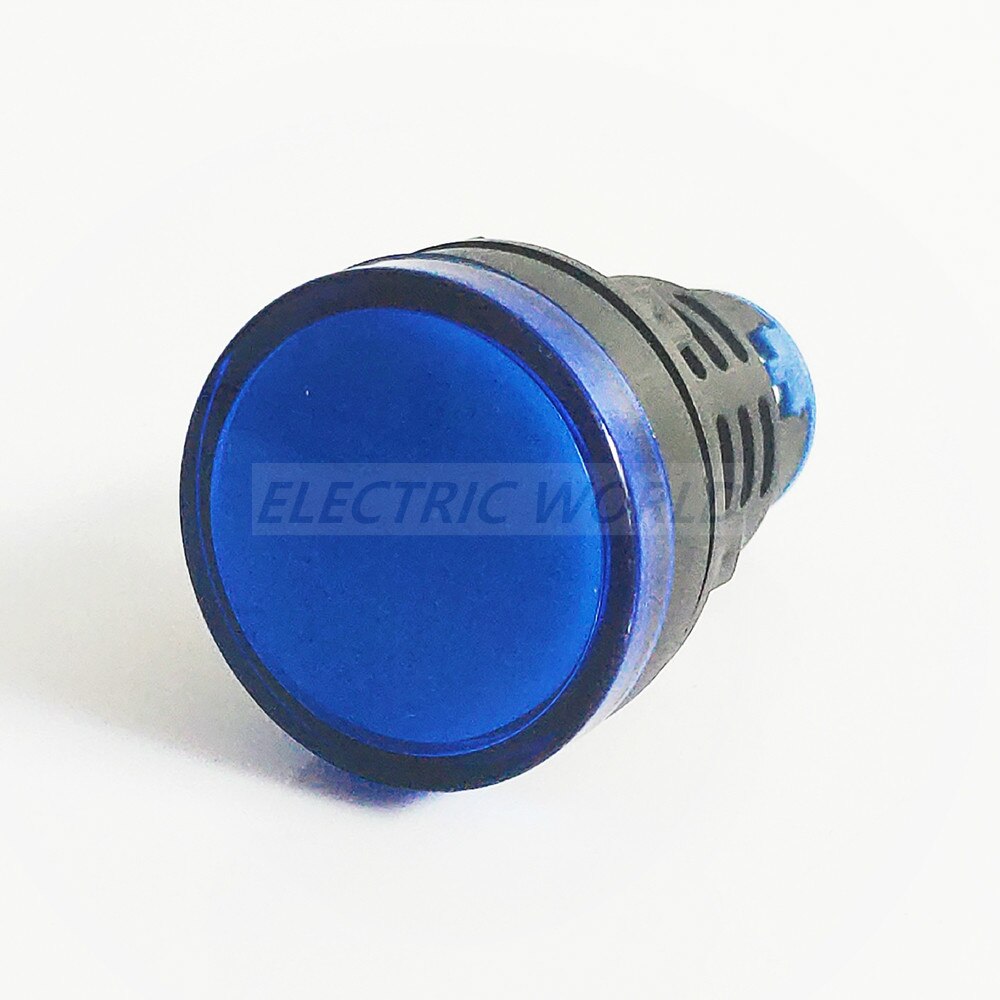 LED Metal Indicator light 30mm waterproof Signal lamp power light DC12V DC24V AC220V red yellow blue green indication lamp