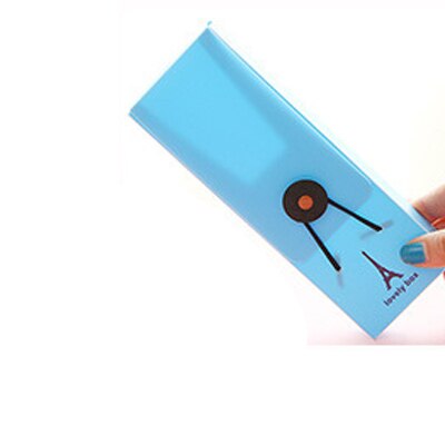 Estuche de lápices de plástico con dibujo animado Color caramelo, estuche escolar, papelería para estudiantes, material escolar,: Azul