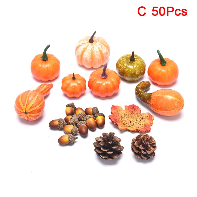 Halloween kunstige græskar ahorn fyr kegle taksigelse dag hjem fest dekoration diy håndværk hjem fødselsdagsfest bryllup dekoration
