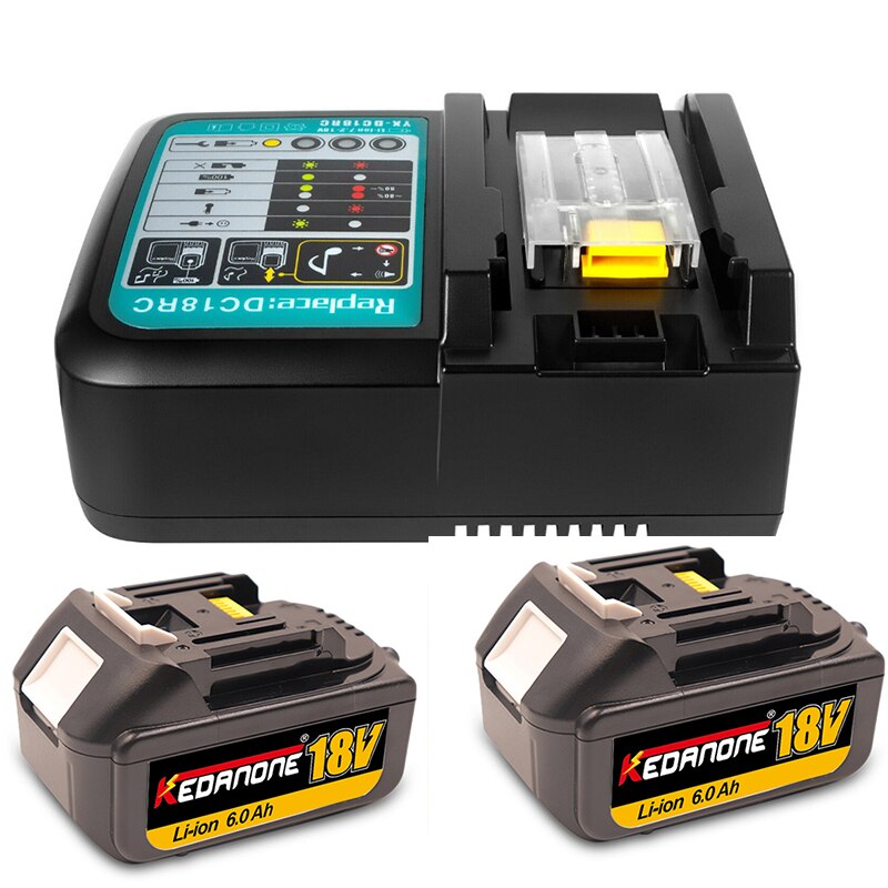 Lithium-Ion Battery 18V 6000mAh - Charger Included - for Makita BL1860 BL1850 BL1840 BL1830 LXT 400