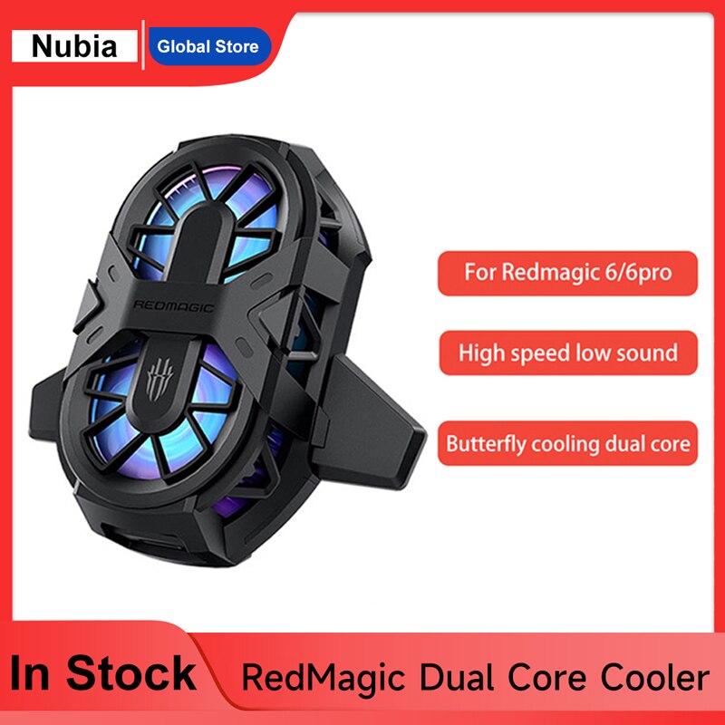 Nubia RedMagic 6 6Profi praktisch Kühler Fan Tragbare Dual Ader RGB Spielen Telefon Fan Kühler für Android iOS SmartPhone