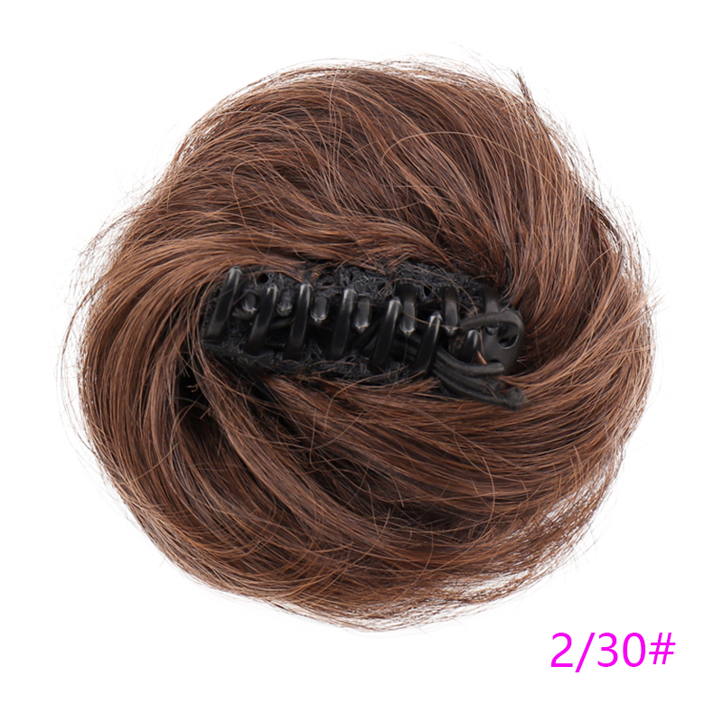 Women's Claw clip Hair Buns Synthetic Curly Chignon Ombre Claw Hair Messy Buns Updo claw Clip In Hairpiece For Women: Natural Color