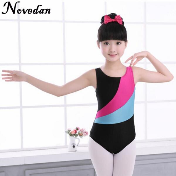 Meisjes skate gymnastiek turnpakje/unitards kinderen spandex tank mouwloos dans ballet turnpakje kinderen danskleding jurk