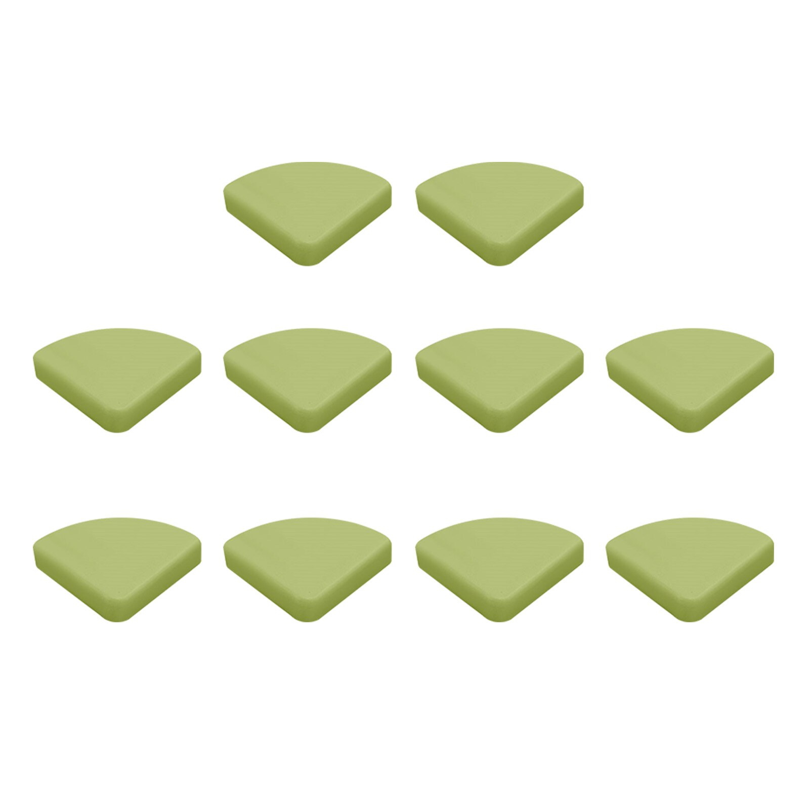 10pcs/pack Adhesive Soft Desk Bumper Table For Furniture Corner Guard Home Silicone Baby Proof Edge Protection Children Safety: green